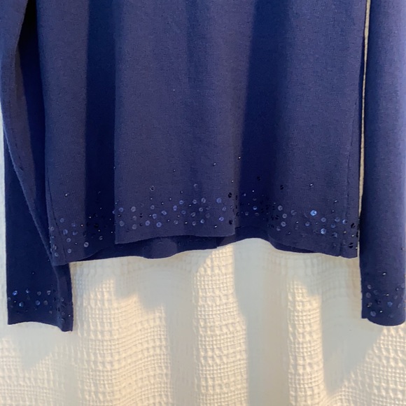 #8 Villager Liz Claiborne Cardigan Sequins WM SZ M 💖 - Picture 11 of 11